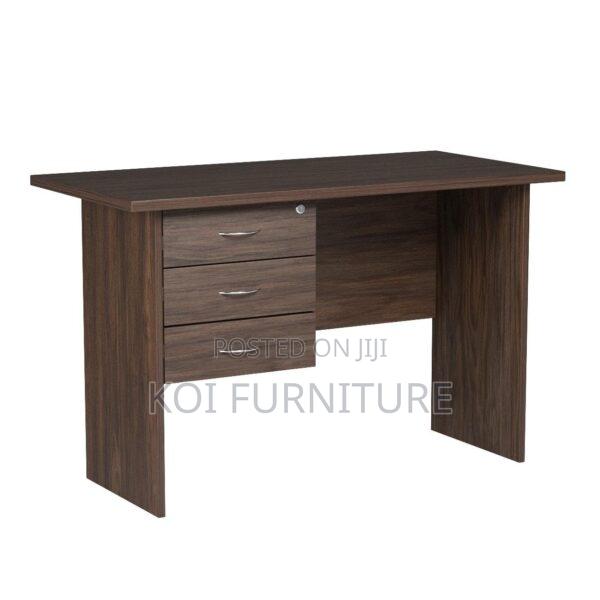 Office Desk : 0.9m Modern Office Desk Featuring a Dark Walnut Finish - thumbnail 5