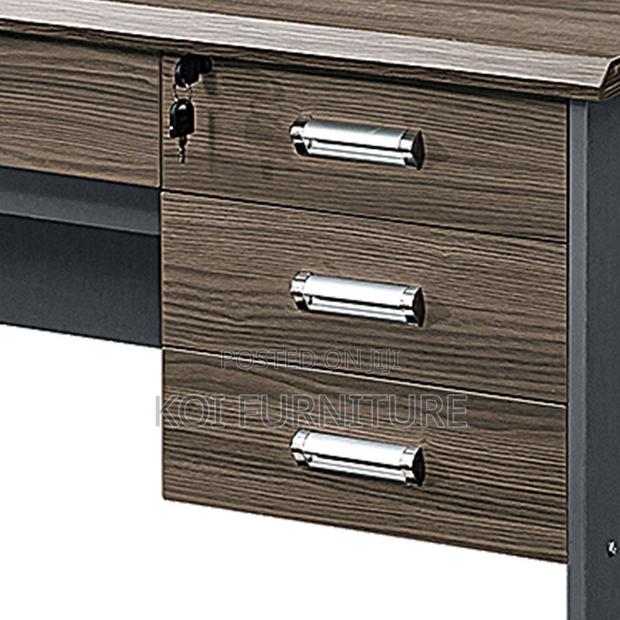 Office Desk : 0.9m Modern Office Desk Featuring a Dark Walnut Finish - thumbnail 8