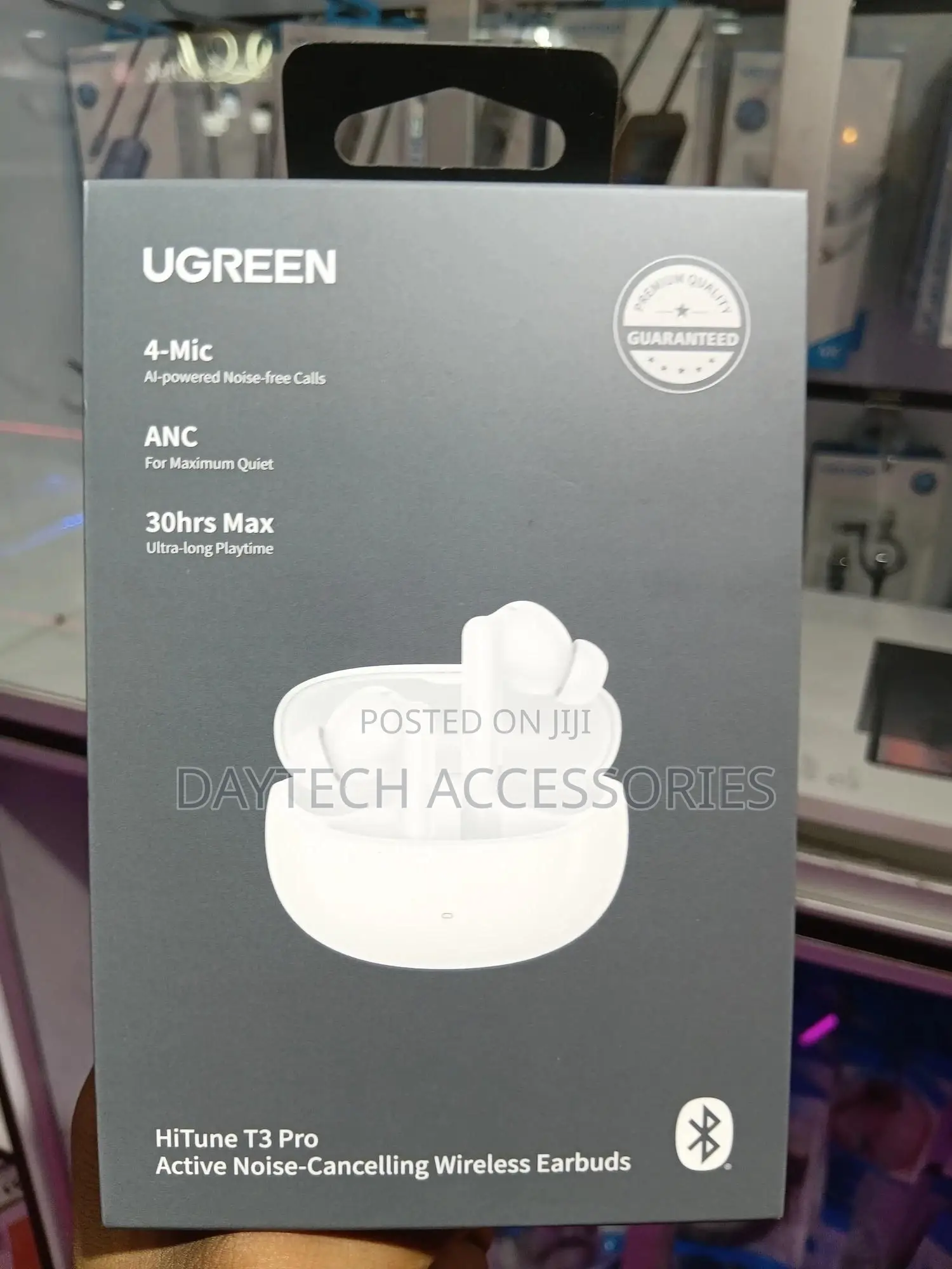 Ugreen Hitune T3 Pro Active Noise-Cancelling Wireless Earbuds - Black