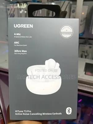 Ugreen Hitune T3 Pro Active Noise-Cancelling Wireless Earbuds - Black