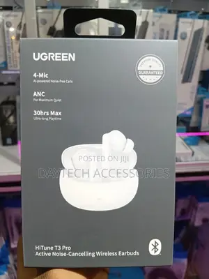 Ugreen Hitune T3 Pro Active Noise-Cancelling Wireless Earbuds - Black