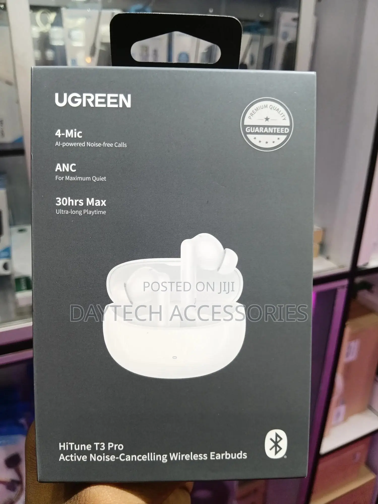 Ugreen Hitune T3 Pro Active Noise-Cancelling Wireless Earbuds - Black