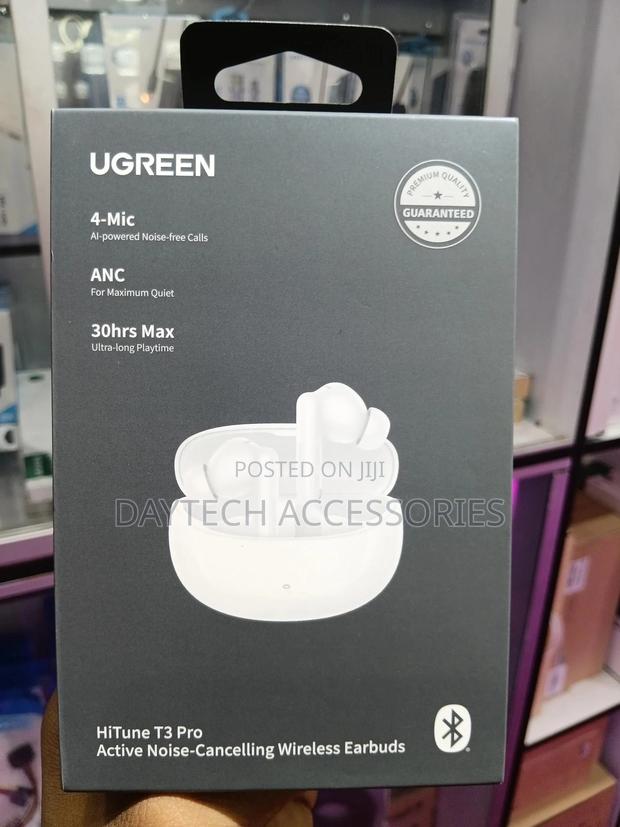 Ugreen Hitune T3 Pro Active Noise-Cancelling Wireless Earbuds - Black