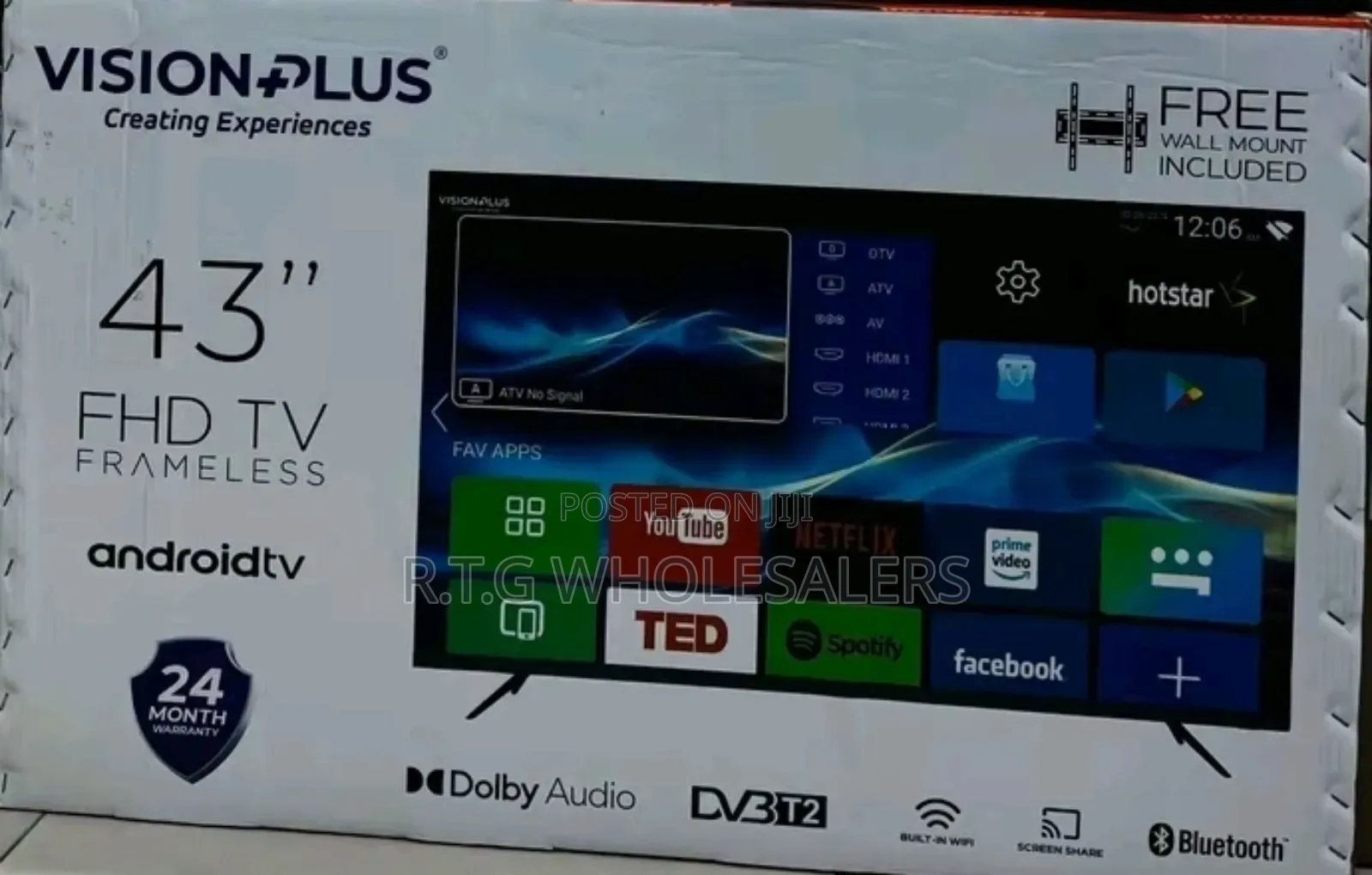 Vision Plus 43′′ Uhd Vidaa Smart Tv