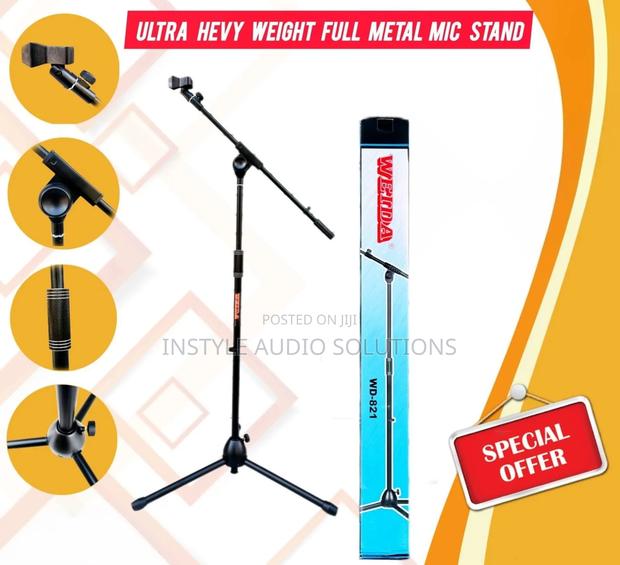 Heavy Gauge Metallic Microphone Stand Pay on Delivery Accepted - main view