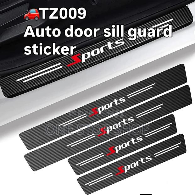 4pc Sport Door Step Carbon Stickers Universal Fit for All Car Models