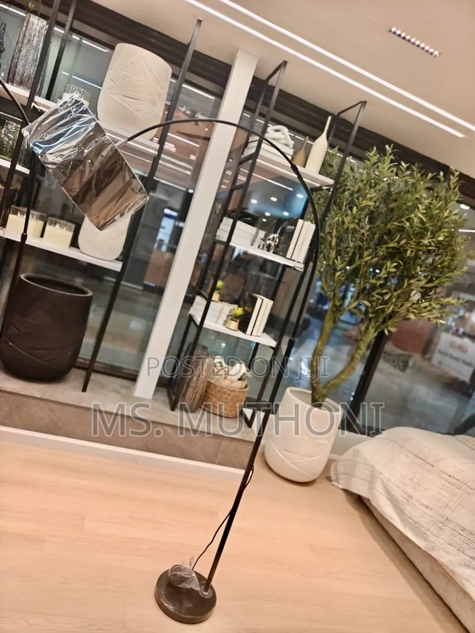 Decorative Black Arched Floor Lamp ( Adjustable )