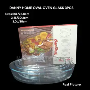 Danny Home Oval Oven Glass Tray 3pcs