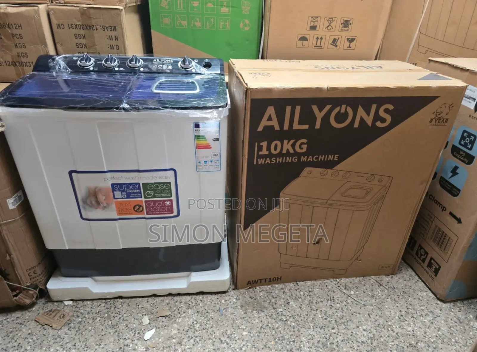 Ailyons Washing Machine 10 Kg Twin Tub