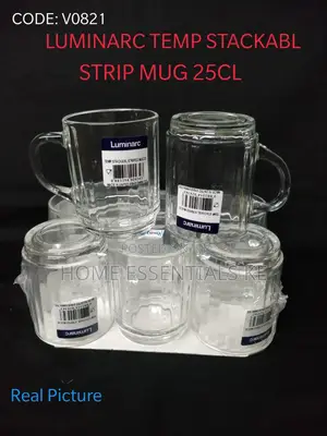 6pc
Luminarc Temp Striped Stackable Clear Mugs 25cl
