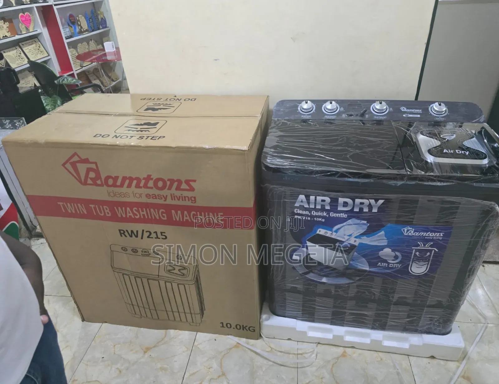 Black Ramtons 10kgs Top Load Twin Tub Washing Machine