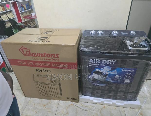 Black Ramtons 10kgs Top Load Twin Tub Washing Machine