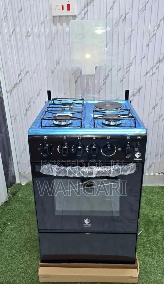 3+1 50 by 55 Euroken Standing Cooker With Electric Oven