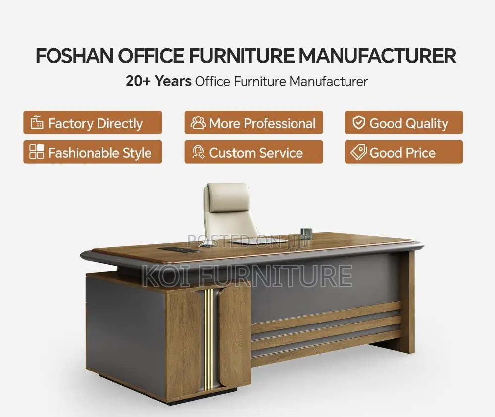 Office Desk : 1800mm Executive L-Shaped Office Modern Desk