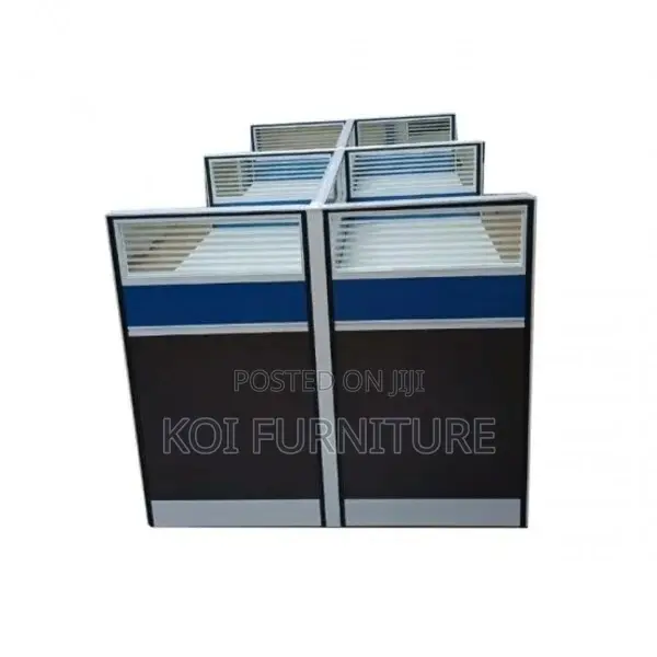Office Desk : 4-Person Modular Office Workstation Pod