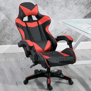 Red Gaming Chair With Reclining Hands