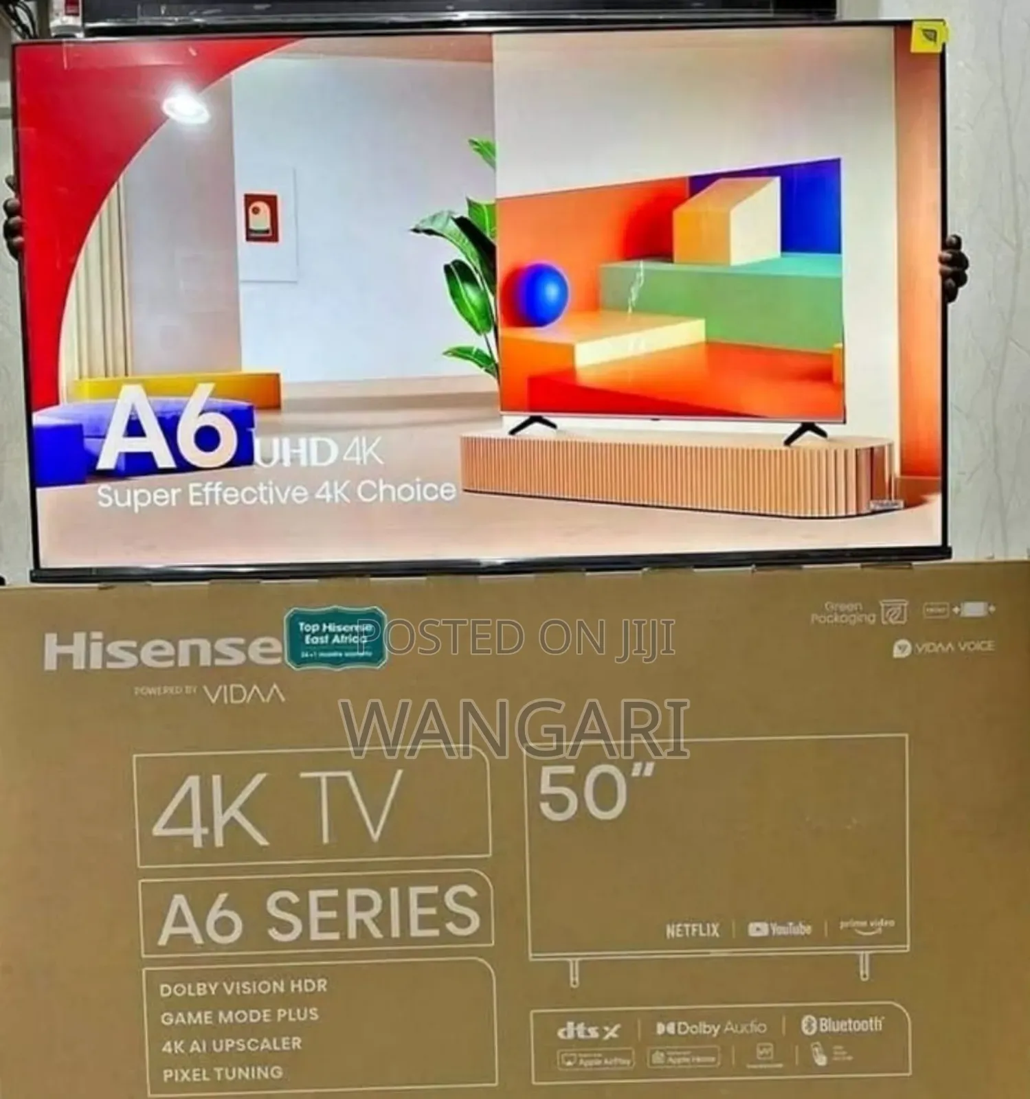 Netflix Youtube Hisense 50 Inch 4 K A6 Series Television