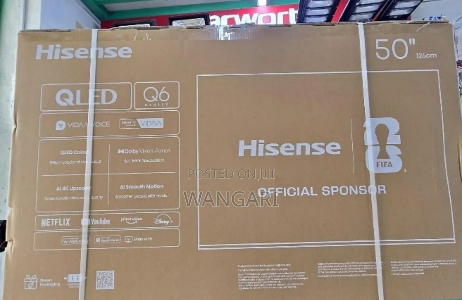 Frameless Hisense 50 Inch 4 K A6 Series Television