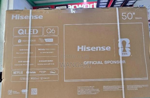Frameless Hisense 50 Inch 4 K A6 Series Television - main view