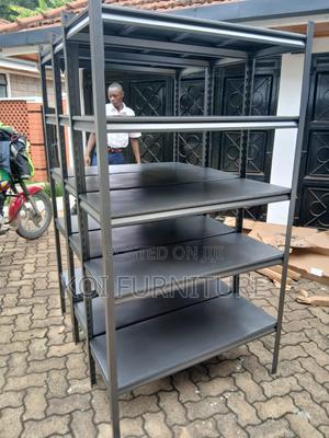 Office Shelving Unit : Heavy-Duty Metallic Storage Shelving Unit - thumbnail 2