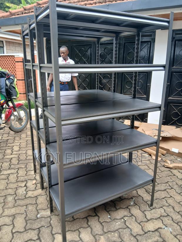 Office Shelving Unit : Heavy-Duty Metallic Storage Shelving Unit
