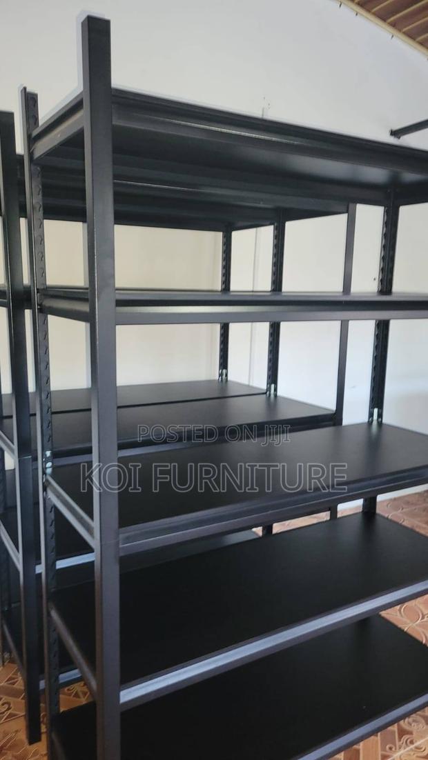 Office Shelving Unit : Heavy-Duty Metallic Storage Shelving Unit - thumbnail 3
