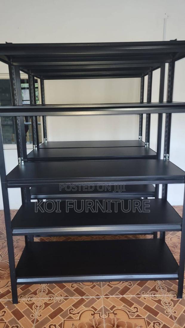 Office Shelving Unit : Heavy-Duty Metallic Storage Shelving Unit - thumbnail 4
