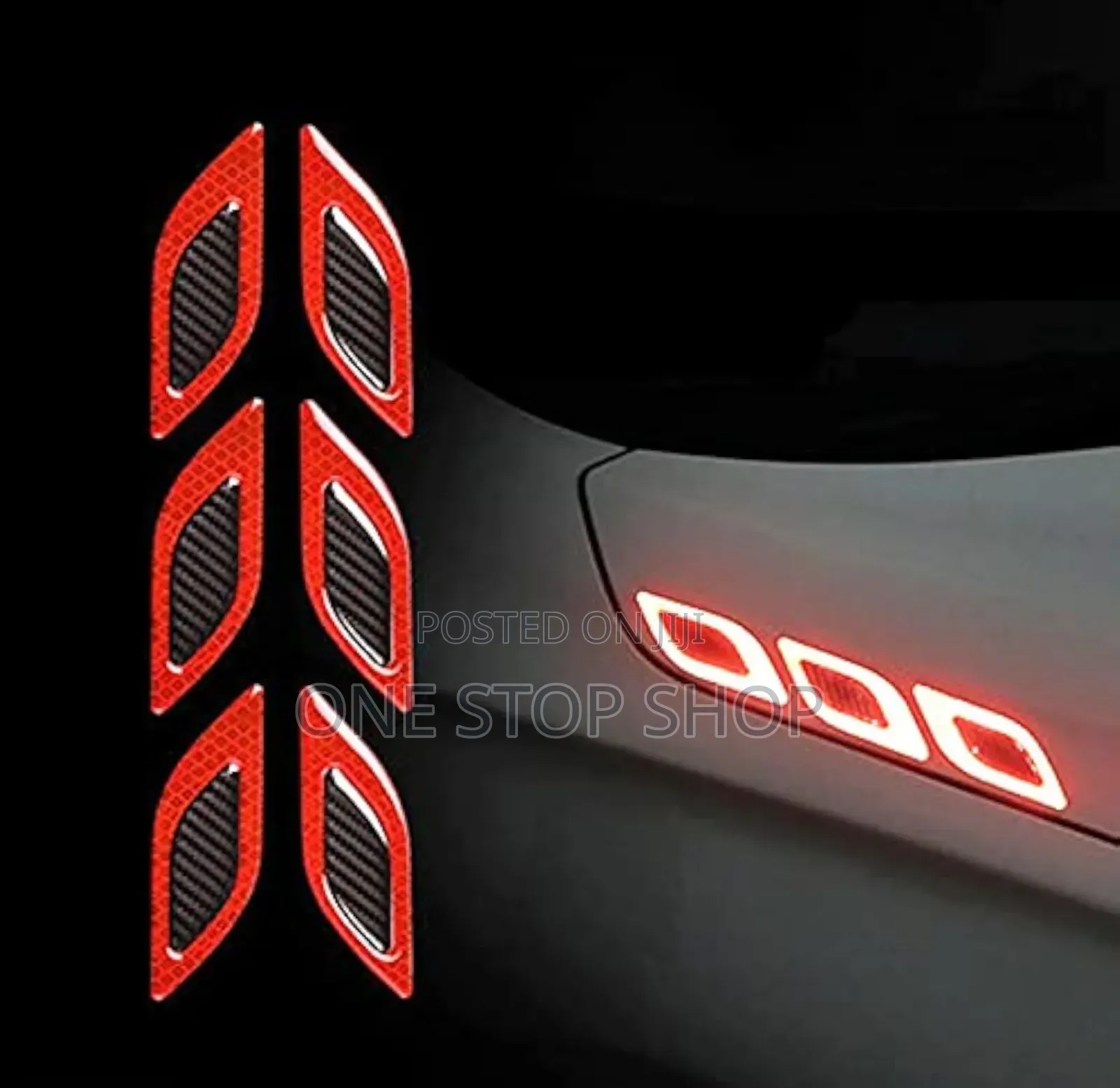 6x Red High Intensity Reflective Stickers