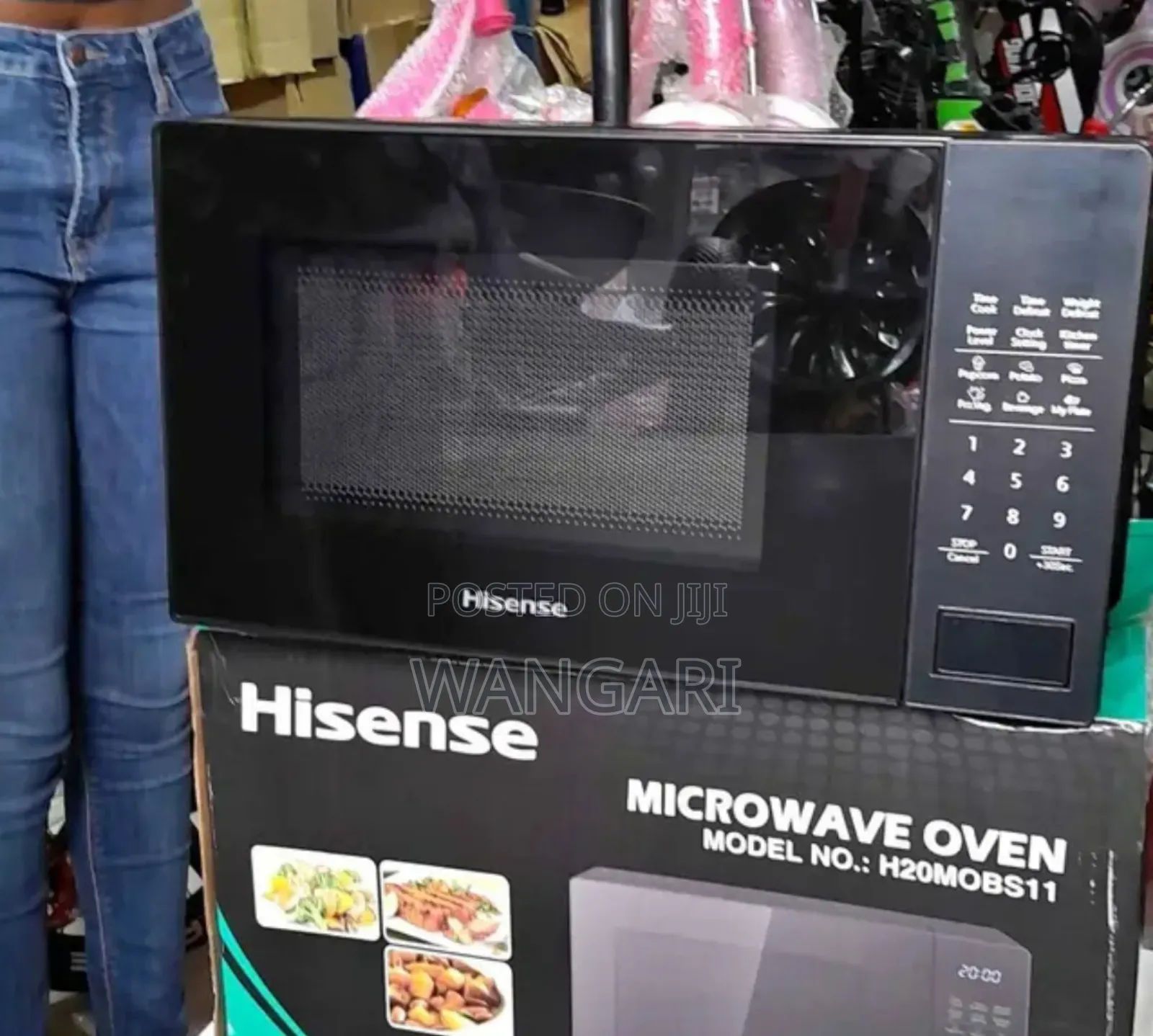 With Warranty Hisense Black Digital Microwave