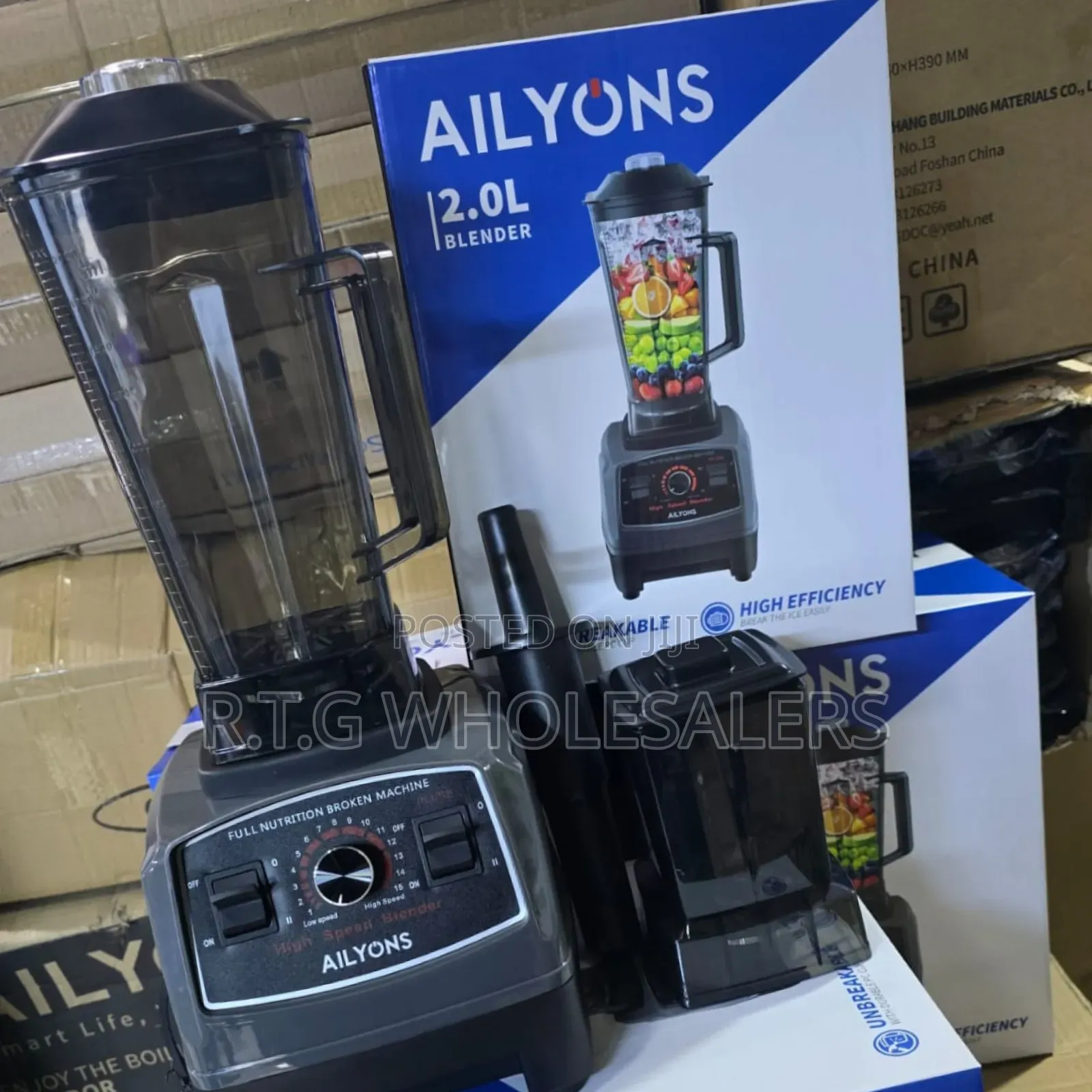 Ailyons 2‐In‐1 Blender With Grinder | Multi‐Speed Kitchen Appliance