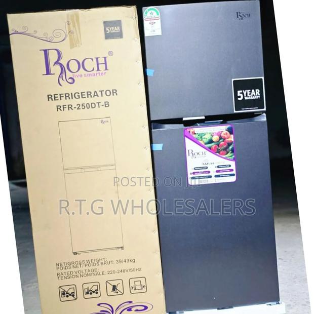 197 L Roch Double Door No Frost Fridge — Rfr‐250‐Dt‐B