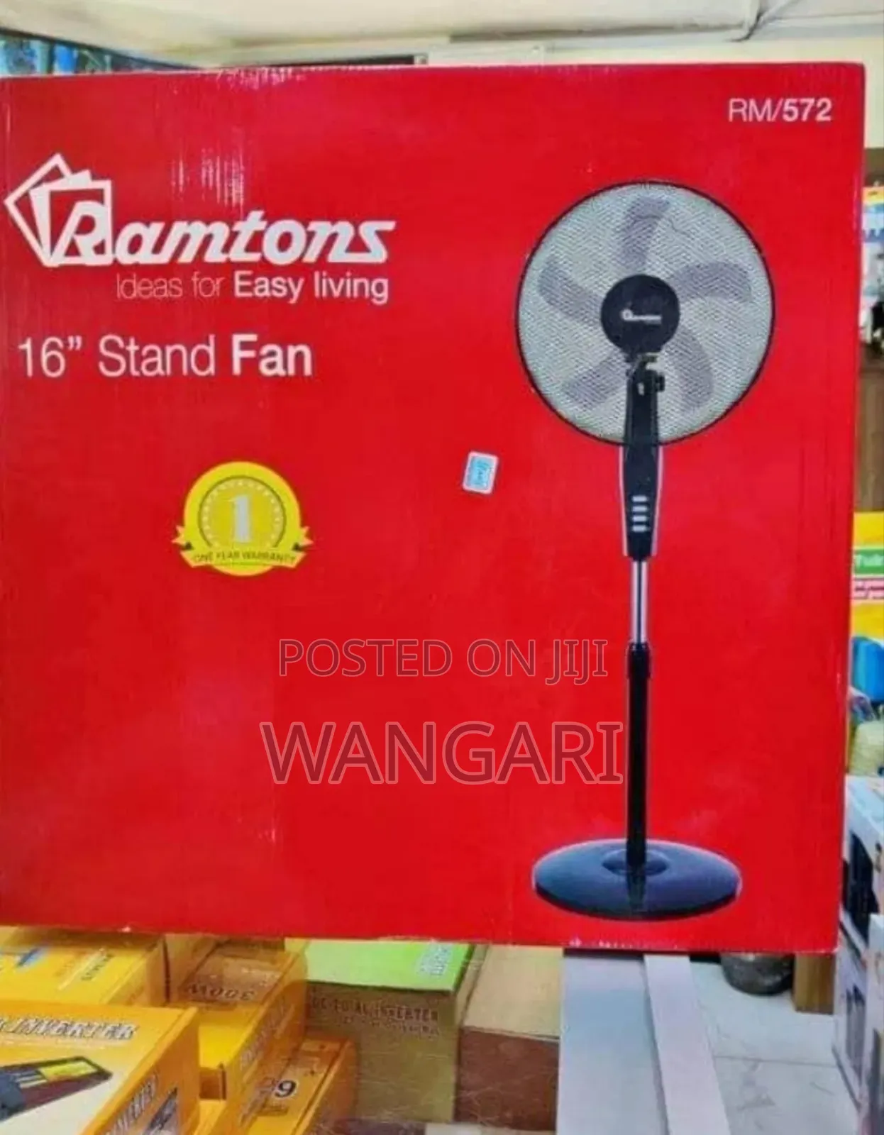 1 Year Warranty Black Ramtons 16 " Standing Fan