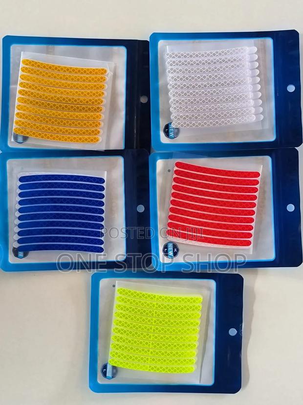 20pc Pack Per Color Wheel Reflective Tape Stickers - main view