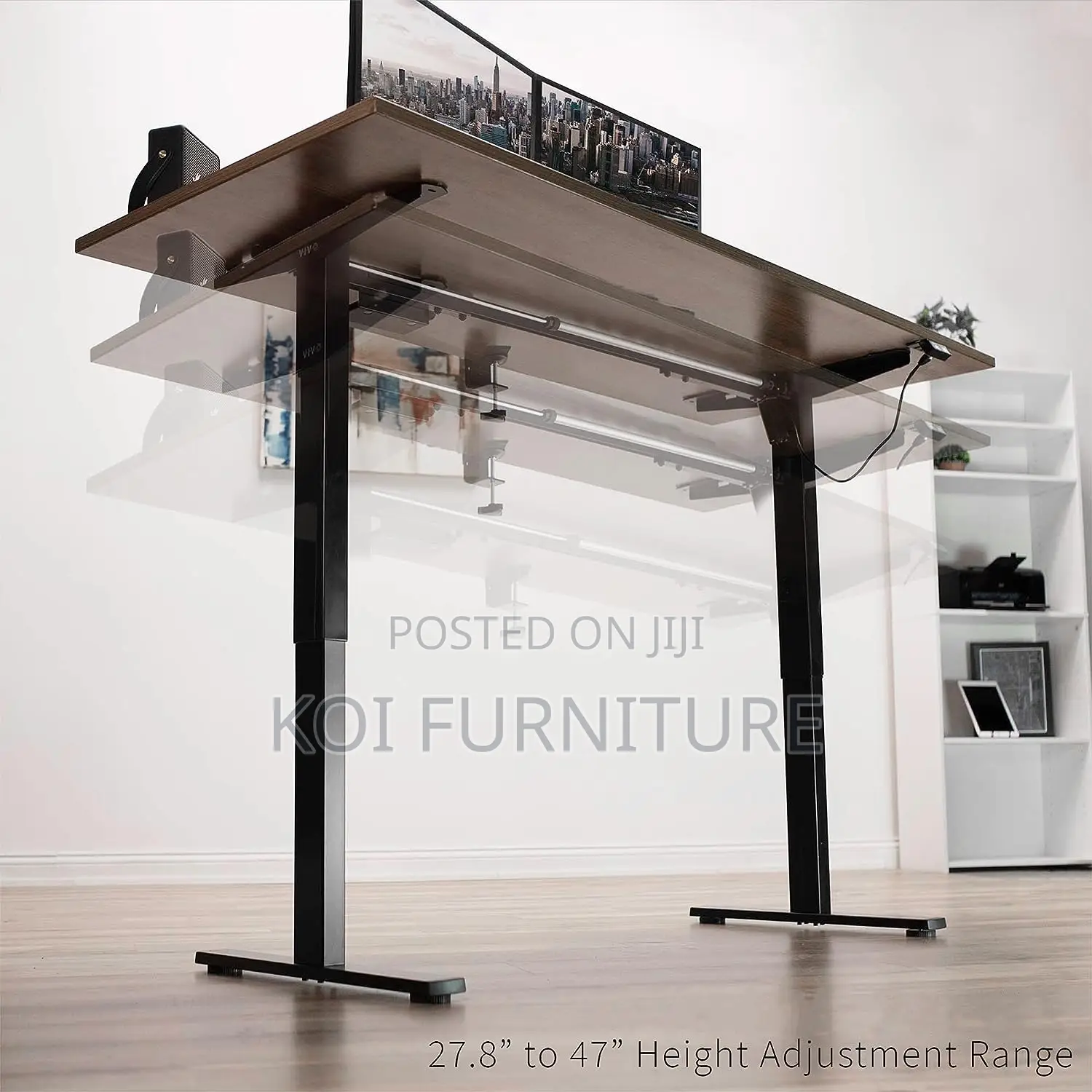 Office Desk : 1.2m Electric Height Adjustable Standing Desk
