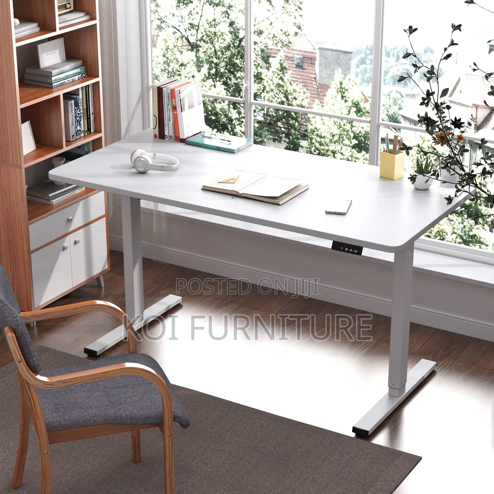 Office Desk : 1.2m Electric Height Adjustable Standing Desk