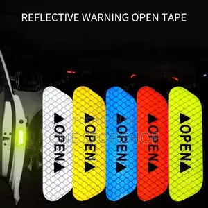 Reflective Door Warning Open Branded Tape 4pc Per Color