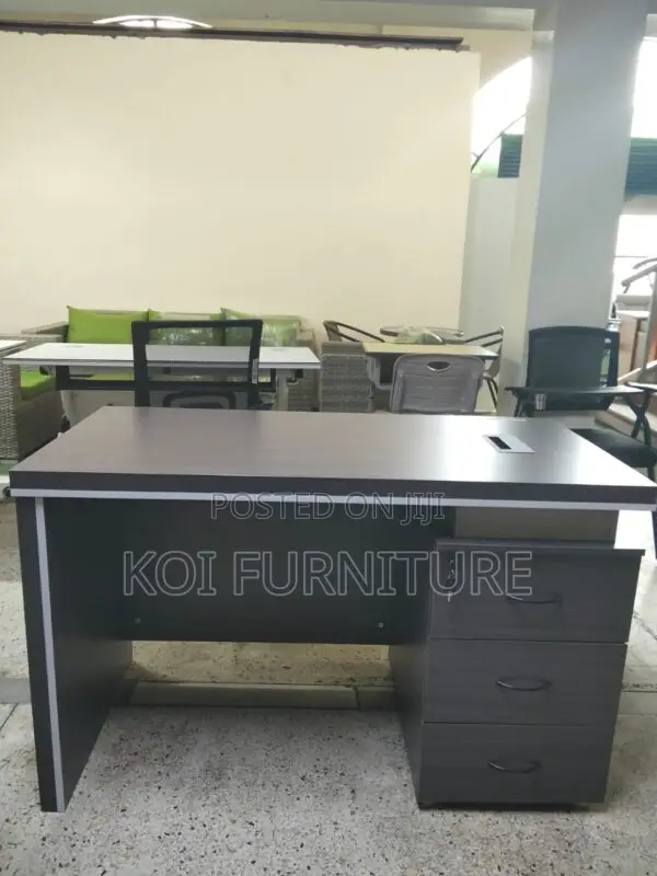 Office Desk : 1400mm Executive Wooden Office Desk With Drawers