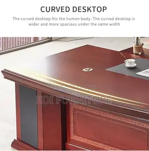 Office Desk; 1800mm Executive Mahogany Office Desk