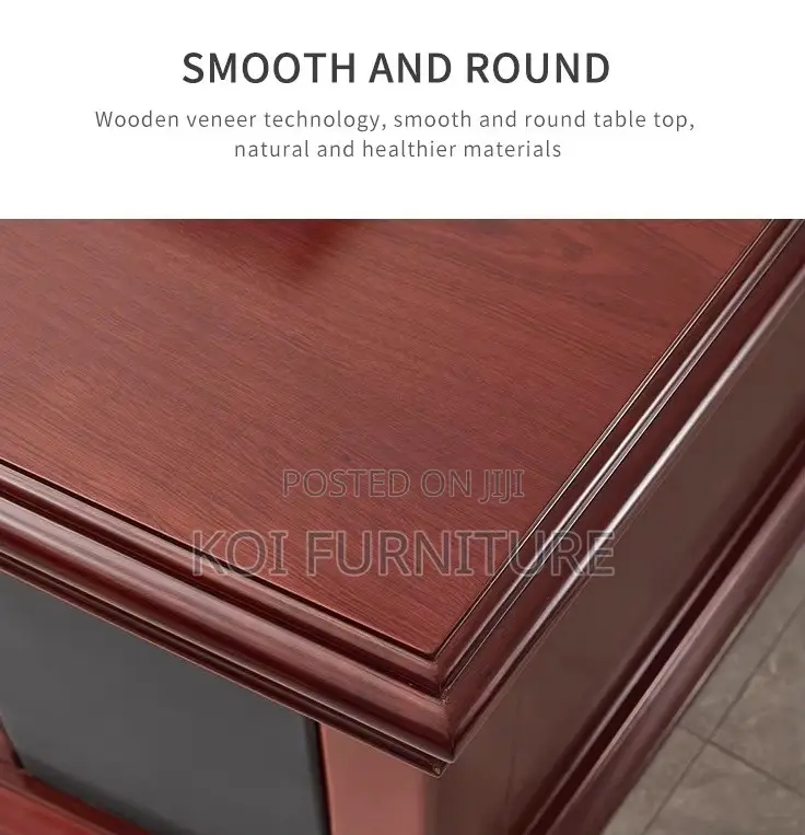 Office Desk; 1800mm Executive Mahogany Office Desk