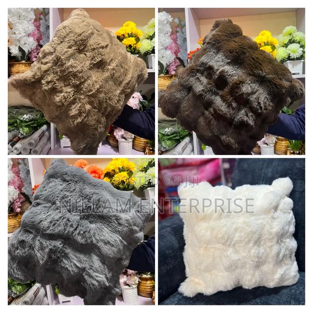 Rabbit Fur Throw Cushion Covers - thumbnail 2