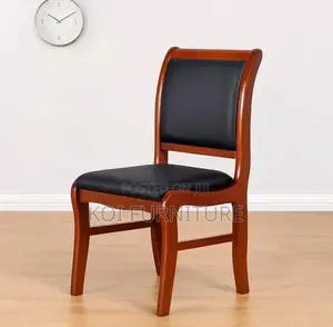 Office Chairs; Mahogany Made Armless Office Chair