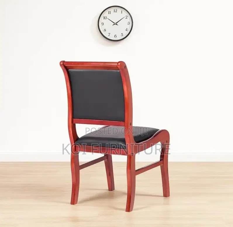 Office Chairs; Mahogany Made Armless Office Chair