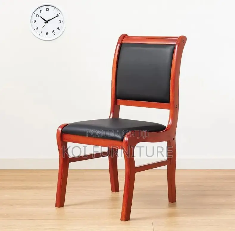 Office Chairs; Mahogany Made Armless Office Chair