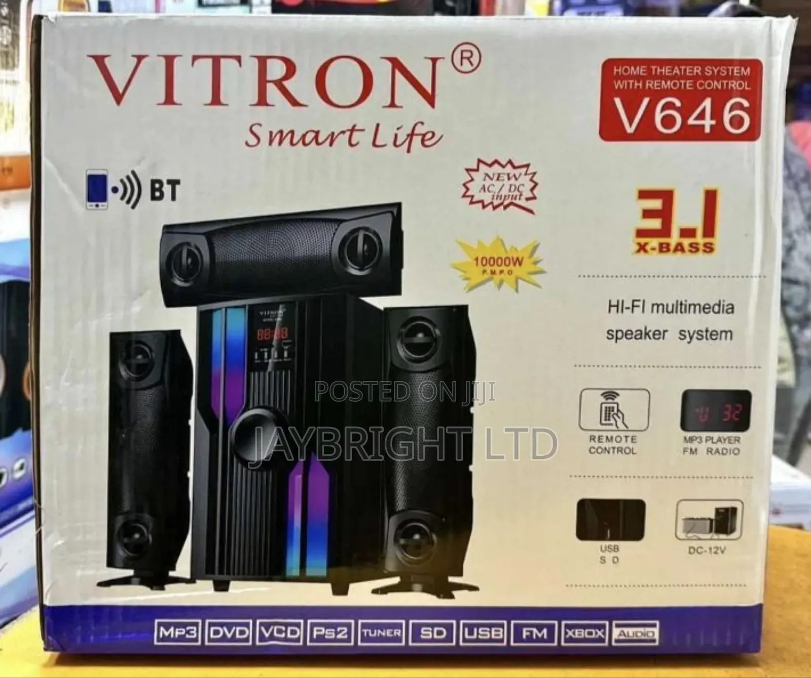Vitron 3.1ch Bluetooth Sub Woofer Speaker System