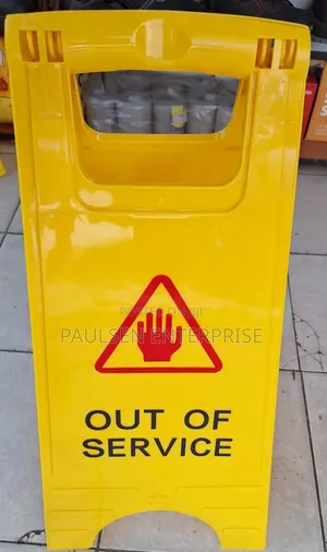 Caution Stand/Sign. ["Out Of Service "]
