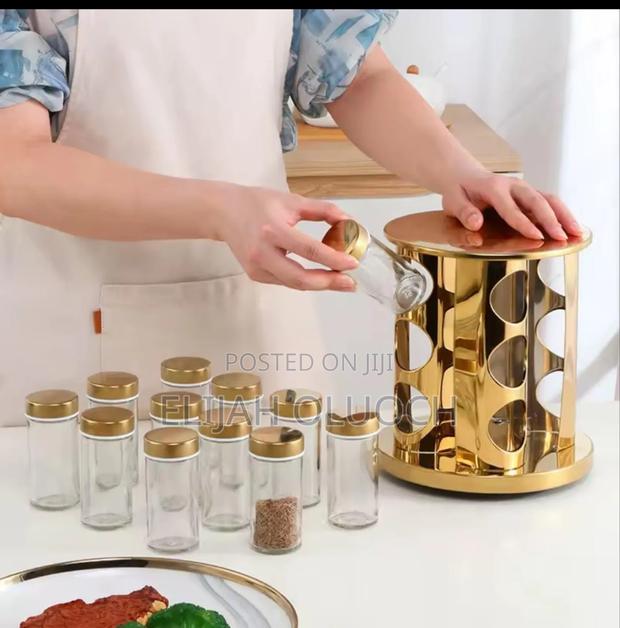 Led Touch Rotating Spice Rack*
*Has 12 Glass Jars Each 100ml