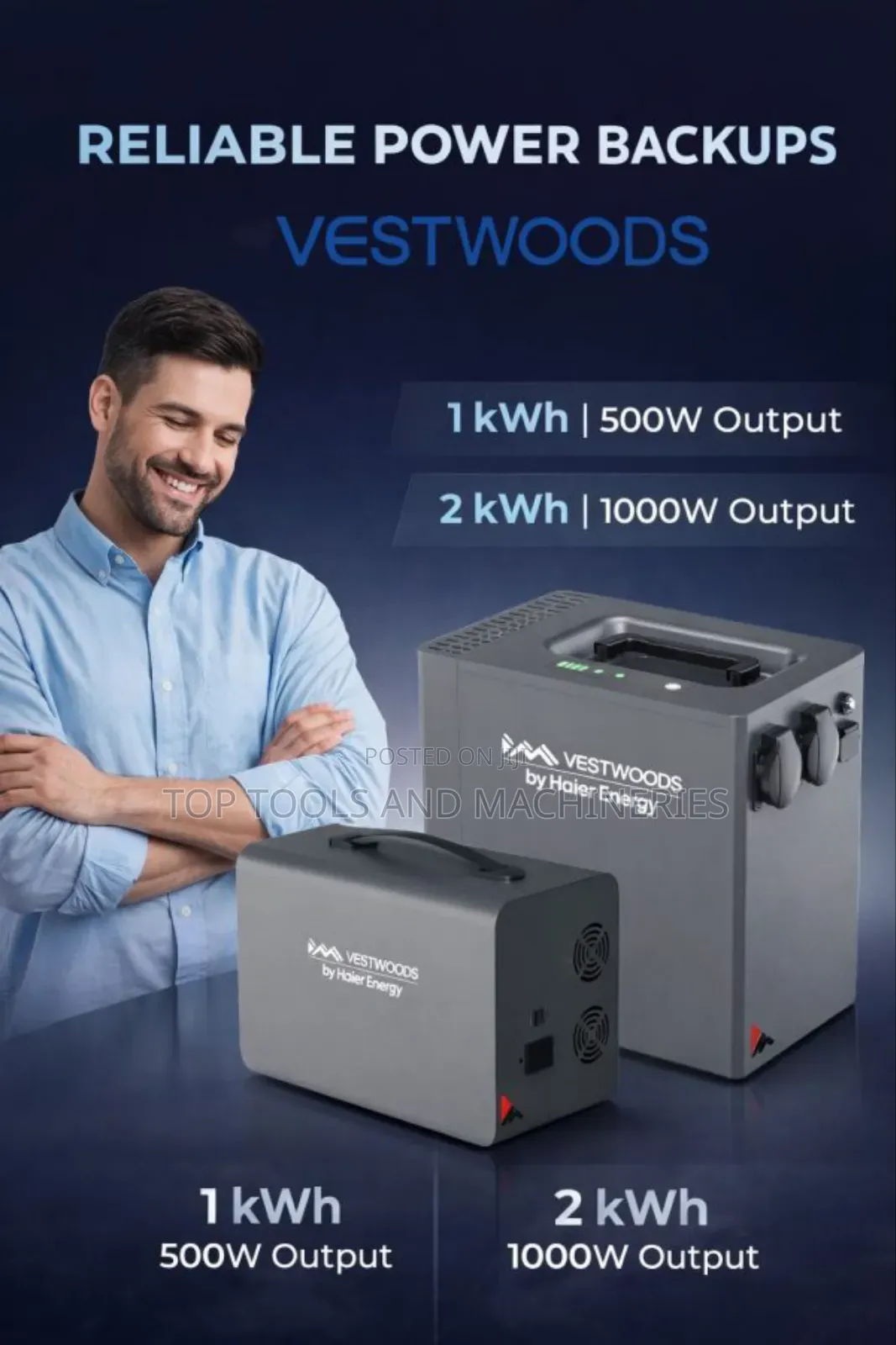 Vestwood 1kwh 1000 Watts All in One Portable Power Backup Station