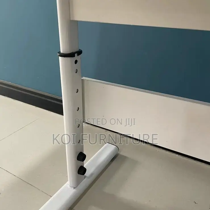 Office Table; Adjustable White Home Office Training Desk