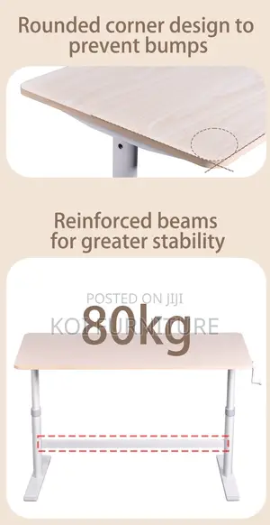 Office Table; Adjustable White Home Office Training Desk