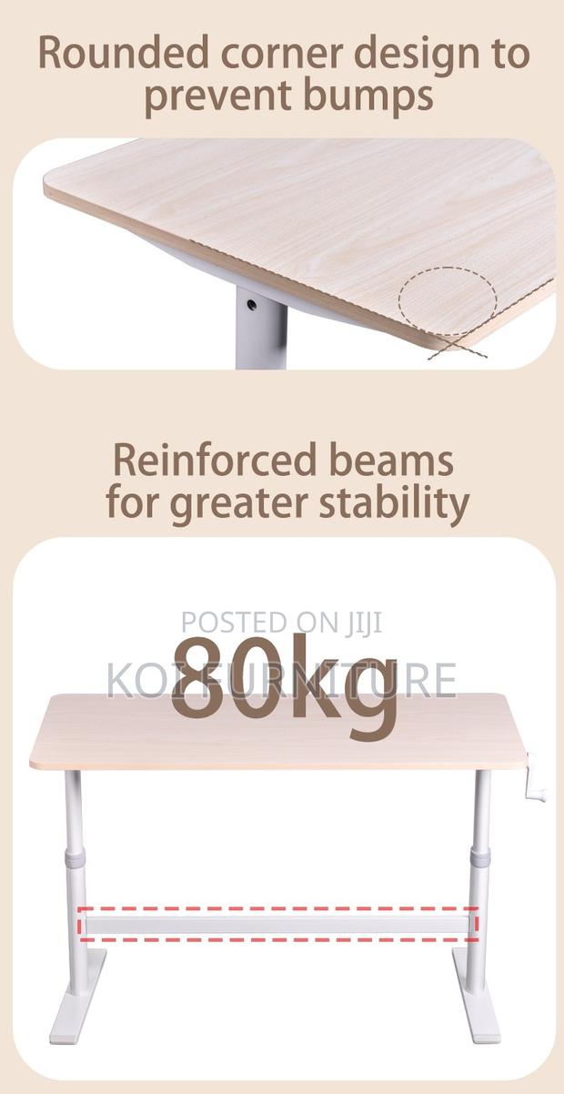 Office Table; Adjustable White Home Office Training Desk - thumbnail 5